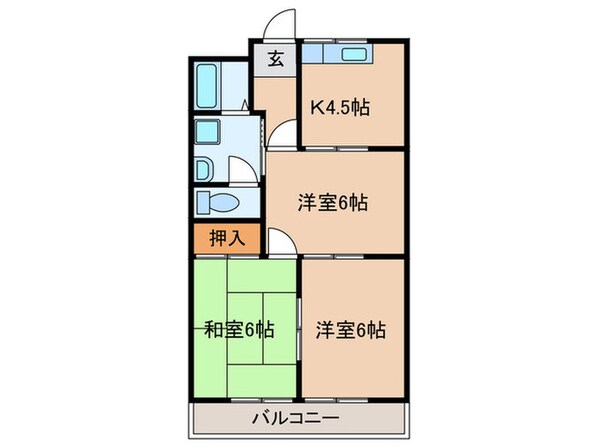 ア－バンシャト－ＭＧの物件間取画像